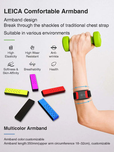 Bluetooth Heart Rate Monitor Armband, Wrist Waterproof Wrist Heart Rate Monitor Works with Wahoo Polar X-Fitness Apps