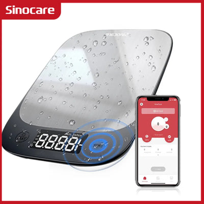 Clearance OZ/ML/G Kitchen Scale Stainless Steel Food Weighing Scale LED Display Bluetooth