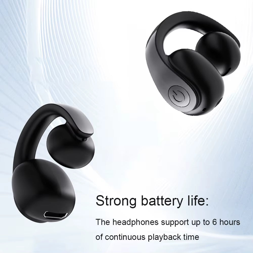Wireless Ear Clip on Earphone Bluetooth-Compatible 5.4 Headset Waterproof Sports Earphones Clip on Headphone for Running Workout
