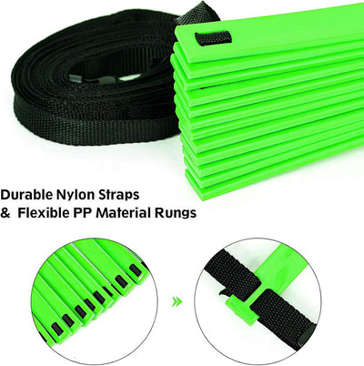 Agility Ladder-Speed Training Ladder Football Training Ladder with Resistance Bands for Teens Green