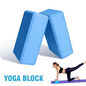 Blue / Pink Yoga Block Foam Brick Stretching Fitness Aid Gym Pilates Exercise