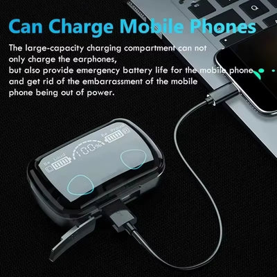 M10 TWS Wireless Blue Tooth Headset with Charging Case Noise Cancelling Earbuds with Mic Wireless Headphones Bluetooth Earphones
