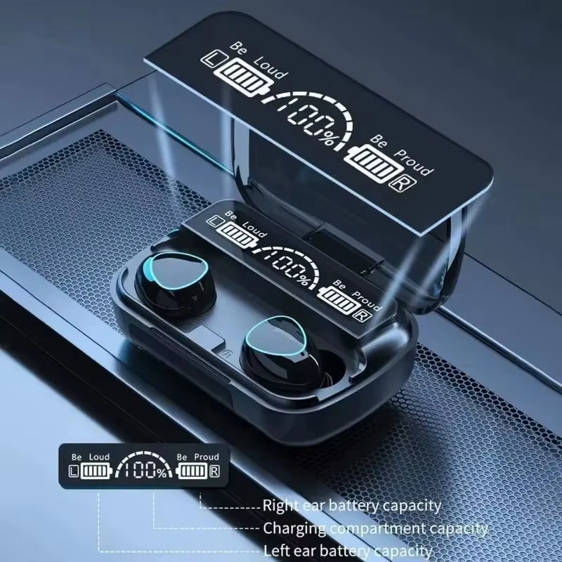 M10 TWS Wireless Blue Tooth Headset with Charging Case Noise Cancelling Earbuds with Mic Wireless Headphones Bluetooth Earphones