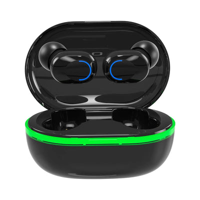 Waterproof Wireless in Ear Earbuds with Charging Case, F/Black-1