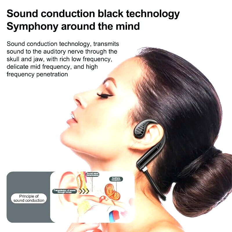 Bone Conduction Headphones Bluetooth Wireless Headset Outdoor Sport Earbuds USA