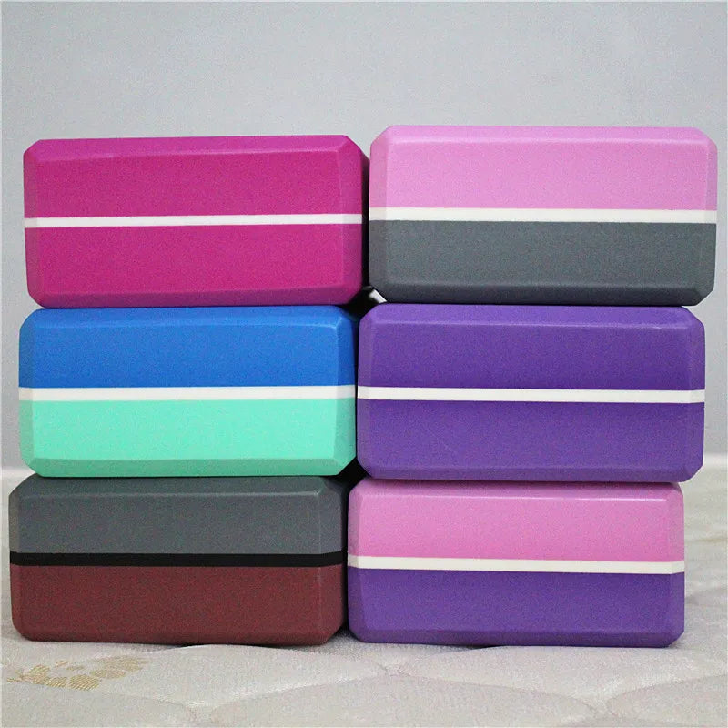 Yoga Block Multi Colors Pilates EVA Yoga Brick Gym Foam Stretching Aid Gym Pilates Yoga Block Exercise Fitness Sport