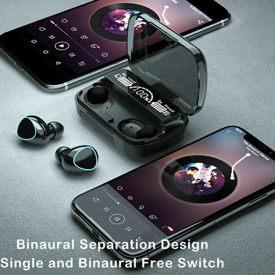 TWS Bluetooth Earbuds Waterproof Bluetooth 5.1 Headset Noise Cancelling Wireless