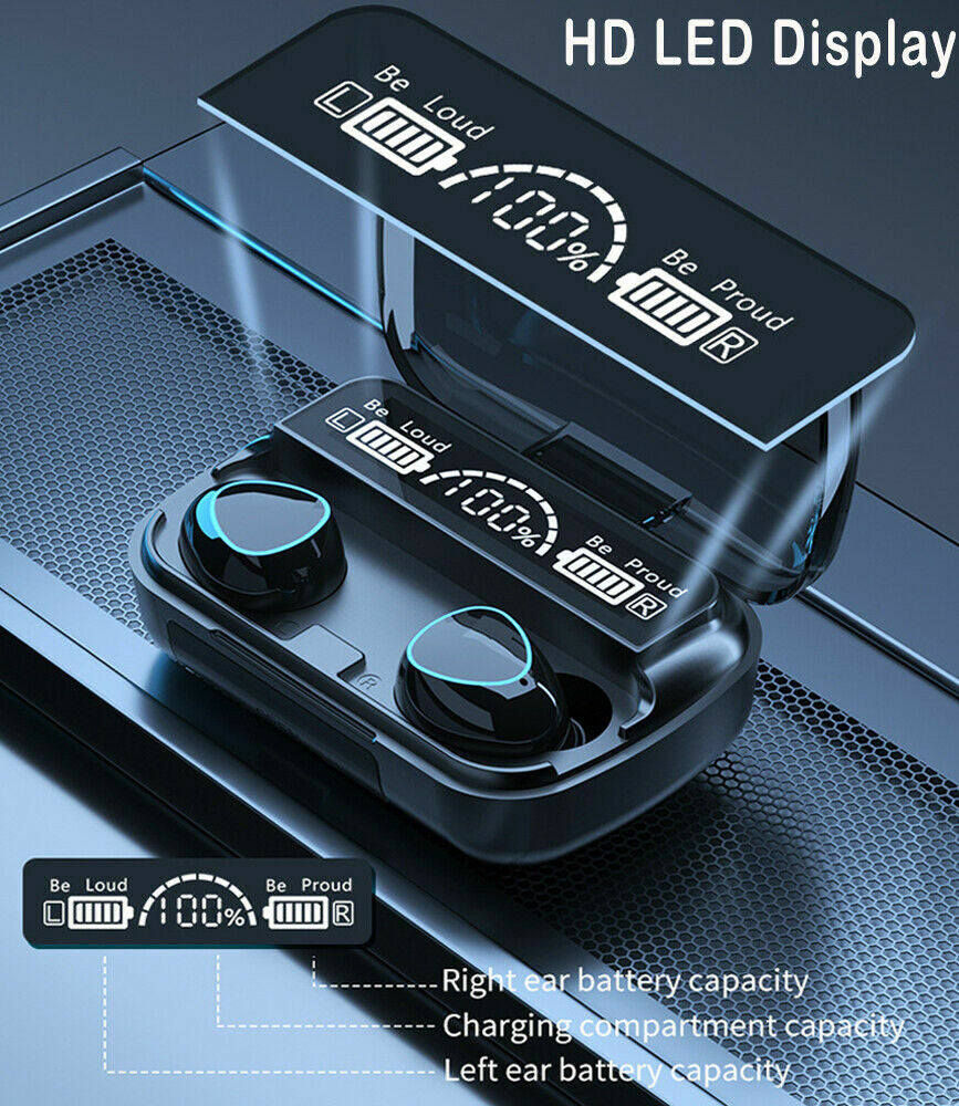 TWS Bluetooth Earbuds Waterproof Bluetooth 5.1 Headset Noise Cancelling Wireless