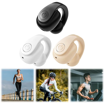 Wireless Ear Clip on Earphone Bluetooth-Compatible 5.4 Headset Waterproof Sports Earphones Clip on Headphone for Running Workout