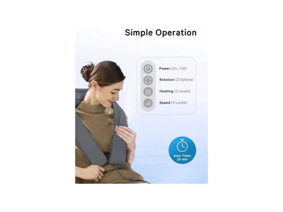 Shoulder & Neck Massager with Shiatsu Kneading Massage and Heat -