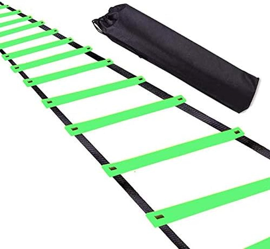 Agility Ladder-Speed Training Ladder Football Training Ladder with Resistance Bands for Teens Green